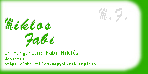 miklos fabi business card
